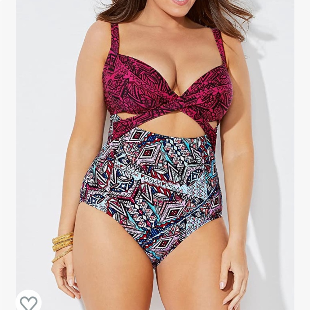 One piece Aztec print swimsuit